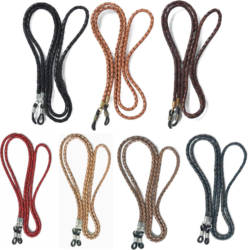 GENIQUE Genuine Leather Glasses Strap, Eyeglass Chain,Eye Glasses holders around Neck, Sunglass Strap for Men - Image 3